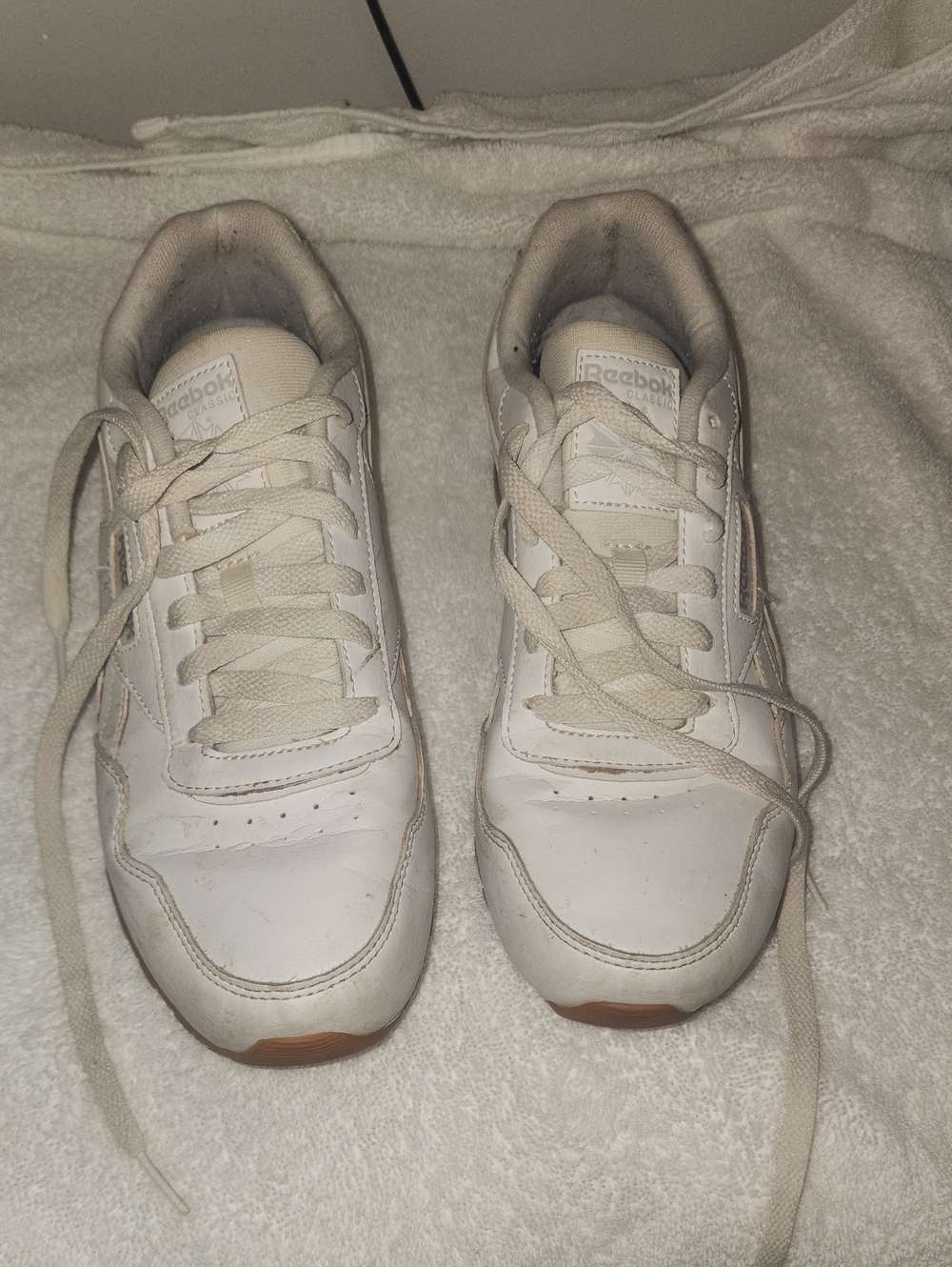 Reebok White Low-Top Leather Sneakers